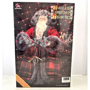 Santa Craft Kit Christmas Doll Old World Victorian Figurine New Old Stock 22"